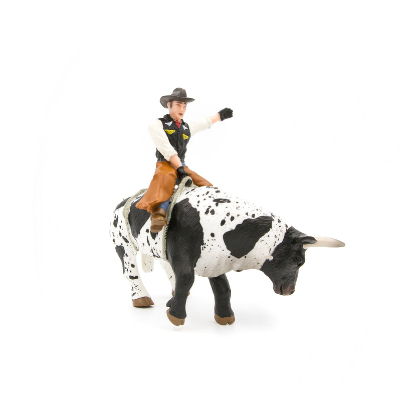 Load image into Gallery viewer, Bucking Bull &amp; Rider Black &amp; White
