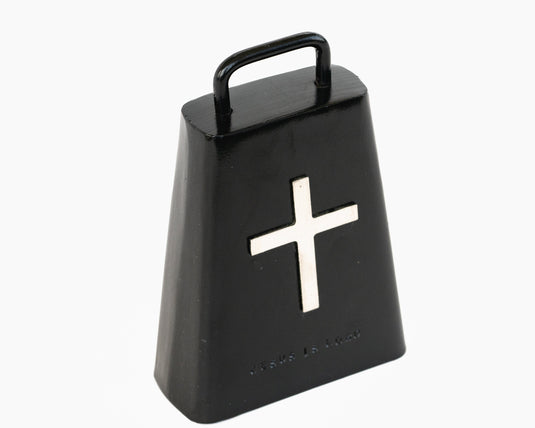 Bull Rope Bell Black Bull Bell With Cross – Rodeo Mart
