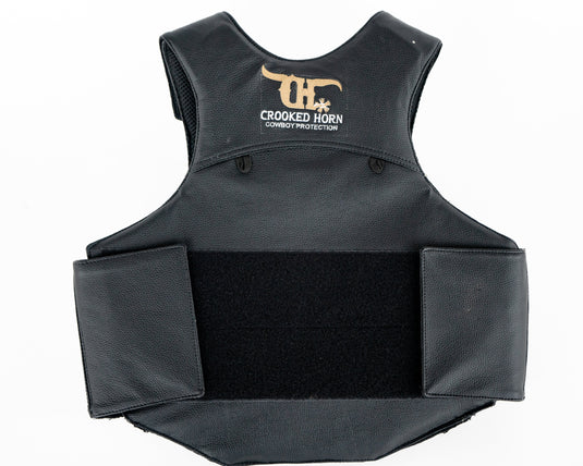 Crooked Horn Youth Bullrider Pleather Rodeo Vest Flipped