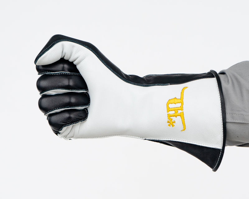 Load image into Gallery viewer, Crooked Horn Bull Riding Glove in a Fist Front
