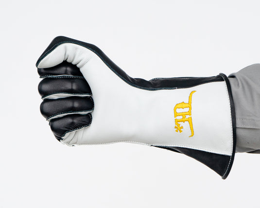 Crooked Horn Bull Riding Glove in a Fist Front