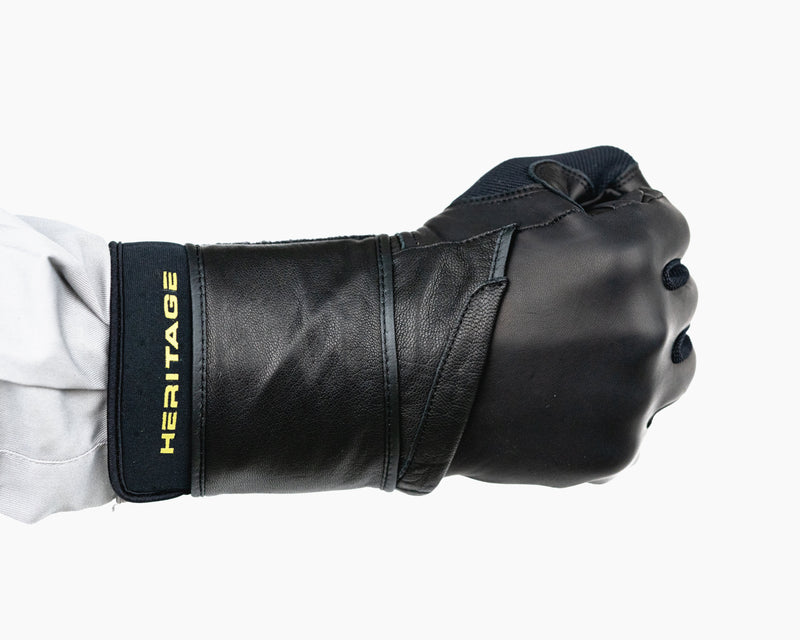 Load image into Gallery viewer, Heritage Adult Wrist Wrap Bull Riding Glove in a Fist Back View
