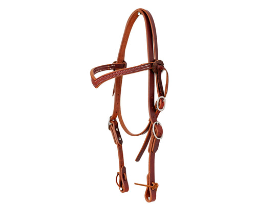 Ranch Oiled V Brow Band Headstall