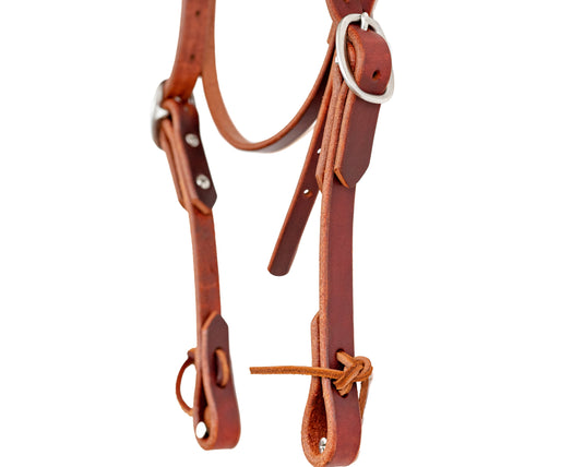 Ranch Oiled V Brow Band Headstall