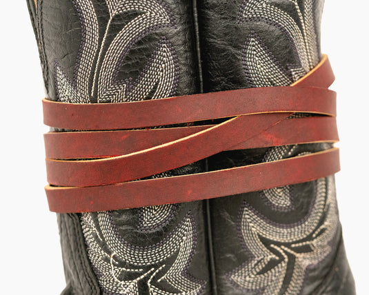 Leather Boot Tie 90 inch Close Up