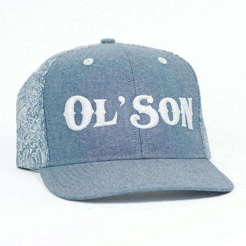 Ol' Son Light Denim Paisley Flat Bill