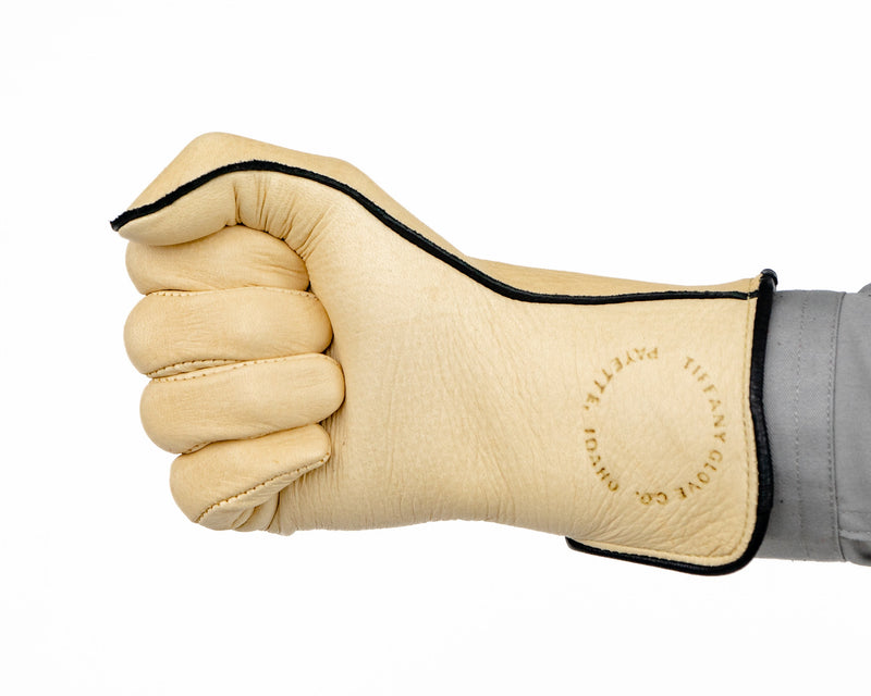 Load image into Gallery viewer, Tiffany Regular Cuff Bull Riding Glove in a Fist Front
