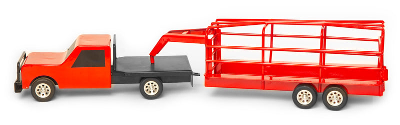 Load image into Gallery viewer, Flatbed Farm Truck Red
