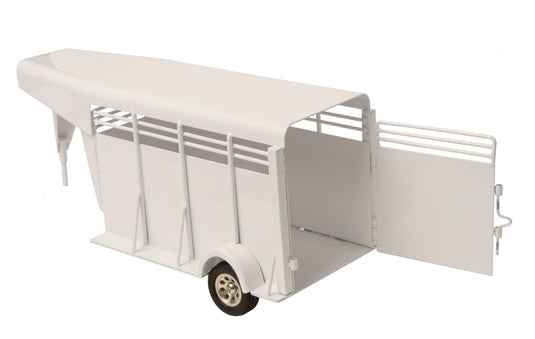 Gooseneck Stock Trailer White