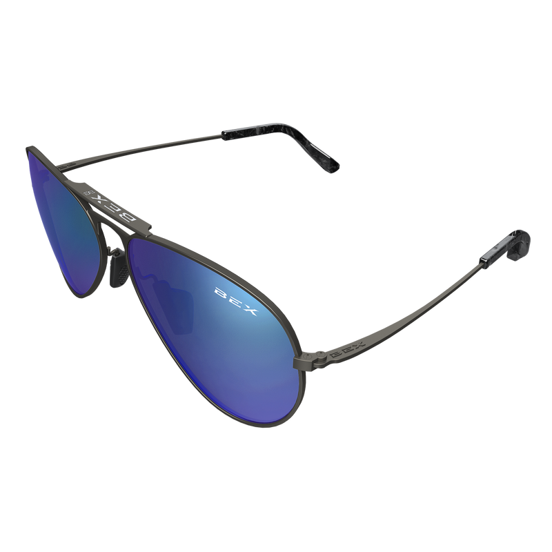 Load image into Gallery viewer, WESLEY Gunmetal/Iris - Bex Sunglasses
