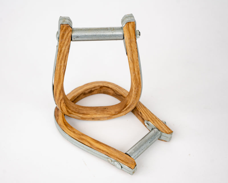 Load image into Gallery viewer, Beastmaster Wood Saddle Bronc Stirrups Top View
