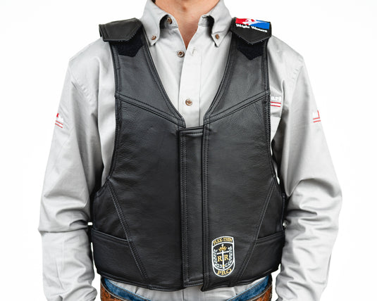 Ride Right Wright Western Saddle Bronc Vest - Leather Front