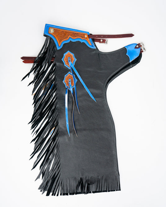 Youth Rodeo Chaps with No Leg Design Blue