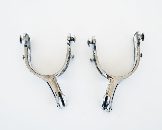 Rasp Bull Riding Spurs Top View